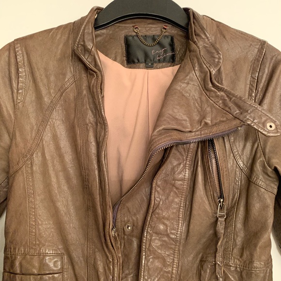 Eryn Brinie Leather Moto Jacket SZ M - Picture 3 of 8